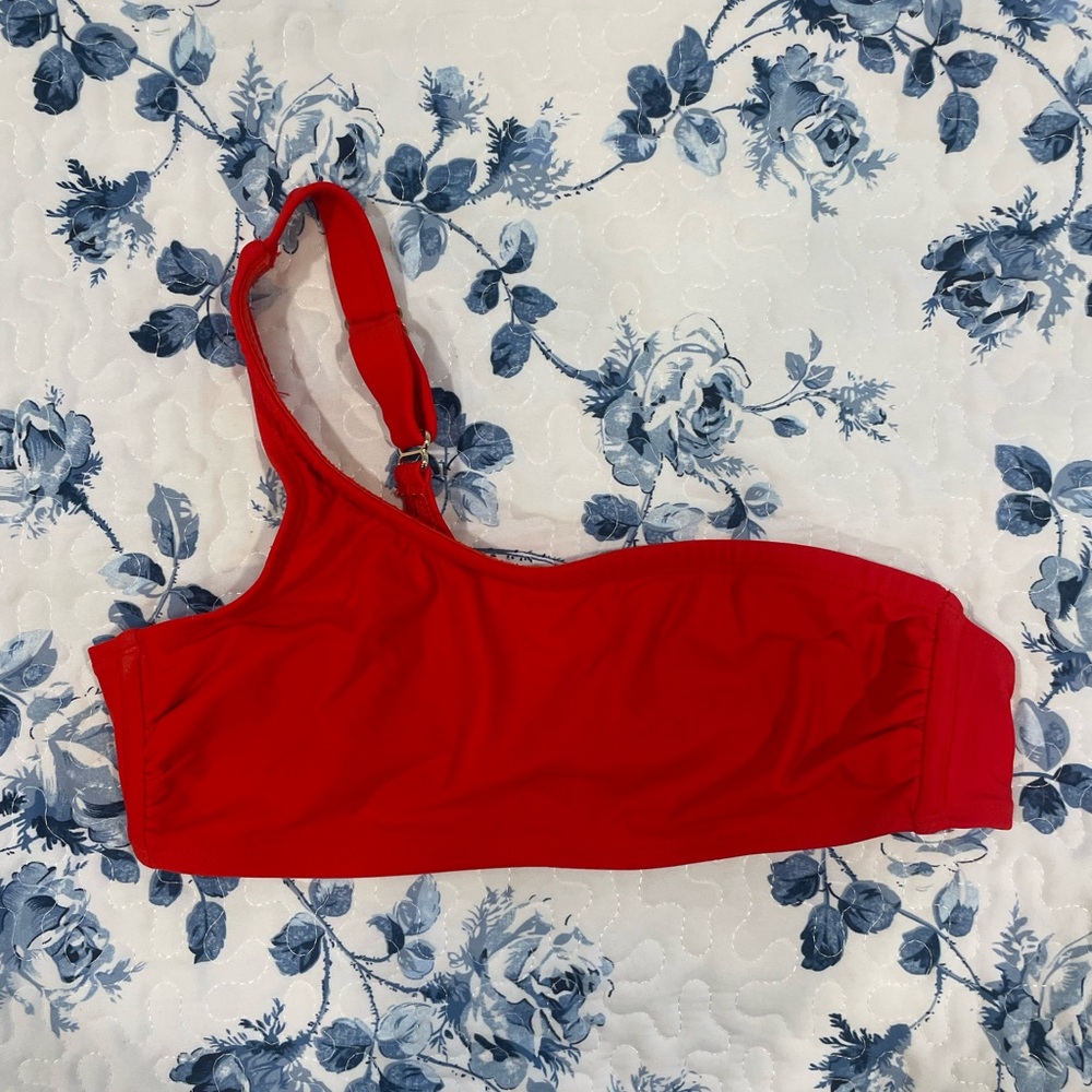 Coral One Shoulder Bikini Top